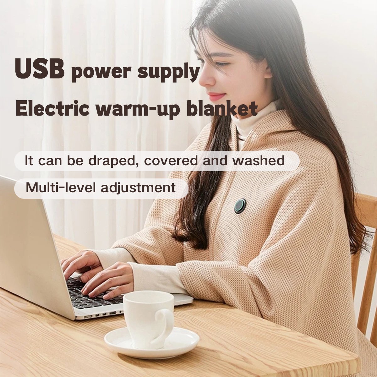 🔥Limited Time Flash Sale🔥Favorite Portable Heated Shawl (Buy 2 Free Shipping)