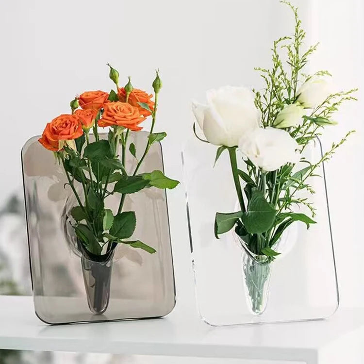 Transparent Acrylic Flower Vase Frame, Buy 4 Free Shipping