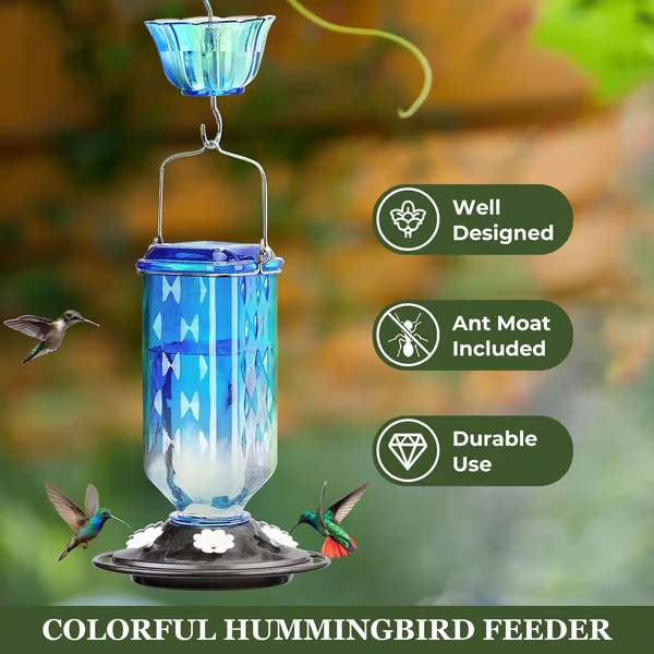 💥Last Day Sale 50% Off💥24oz Leak Proof Hummingbird Feeder with Ant Moat🔥BUY 2 FREE SHIPPING