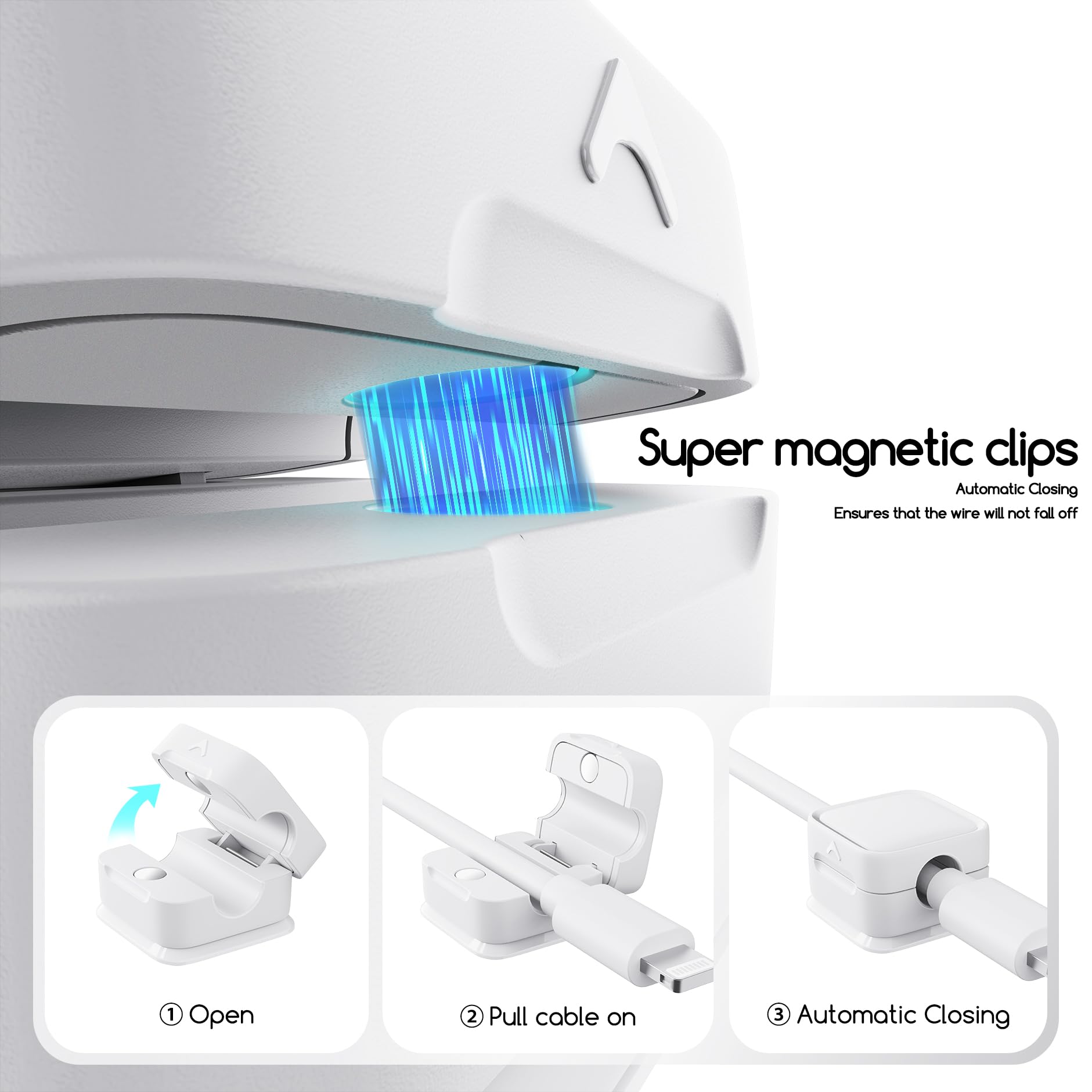 Charging Cable Magnetic Cable Organizer Storage Holder