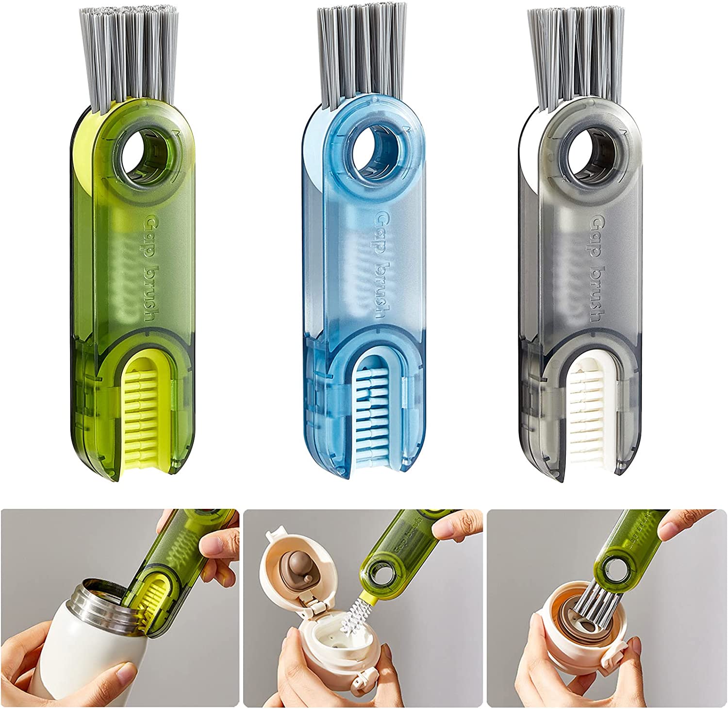 (🌲EARLY CHRISTMAS SALE - 50% OFF) 🎁3 in 1 Cup Gap Cleaning Brush, Buy 3 Get 2 Free ONLY TODAY!