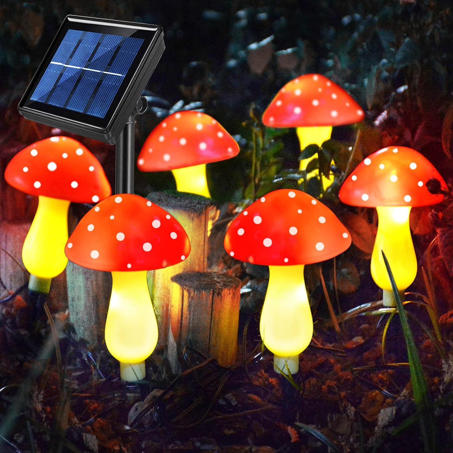 🍄Waterproof Solar Mushroom Lights Outdoor Decor,Garden Pathway Landscape Yard