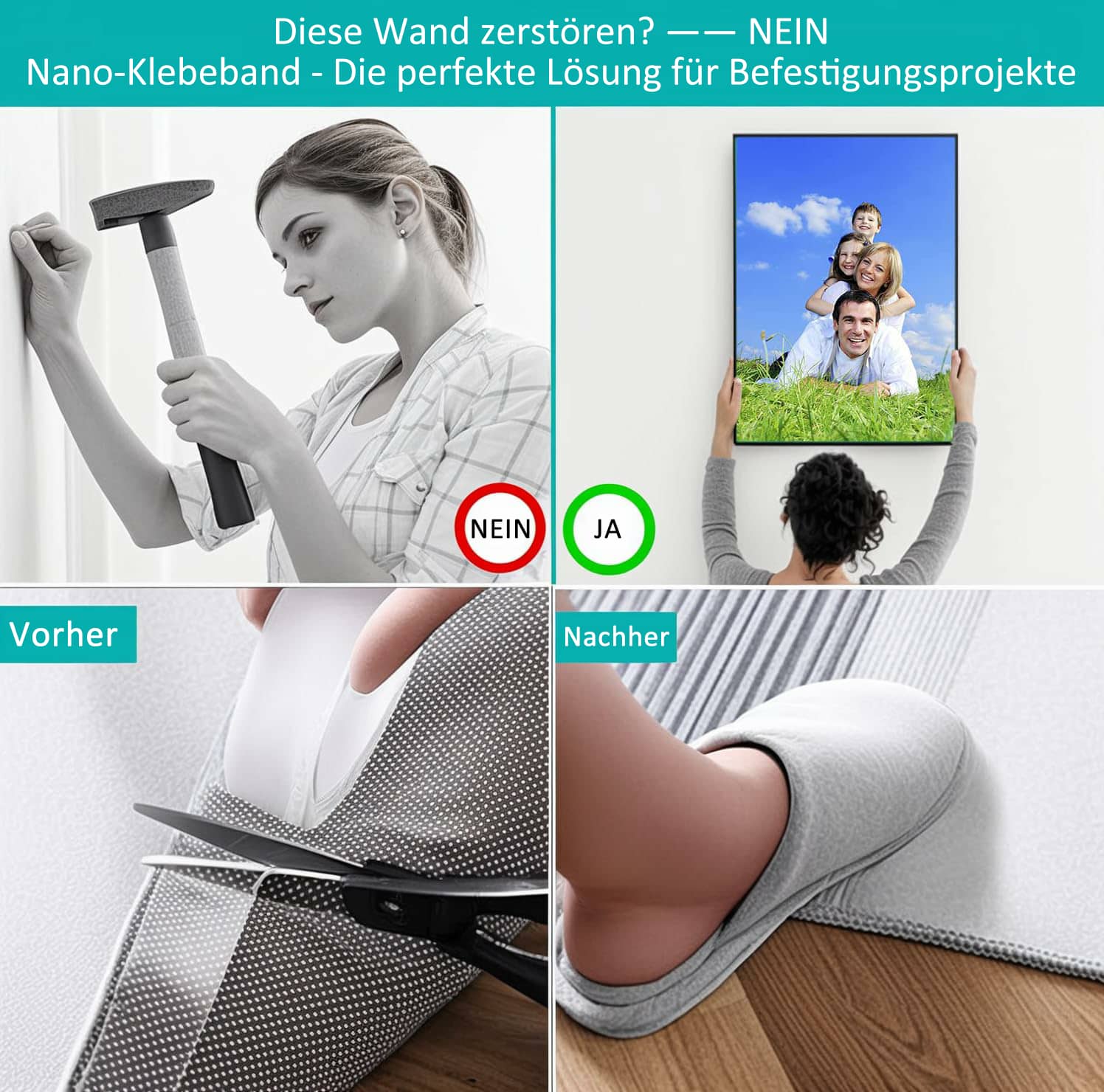 🔥Heißer Verkauf 49% Rabatt - Starkes doppelseitiges Nano-Klebeband