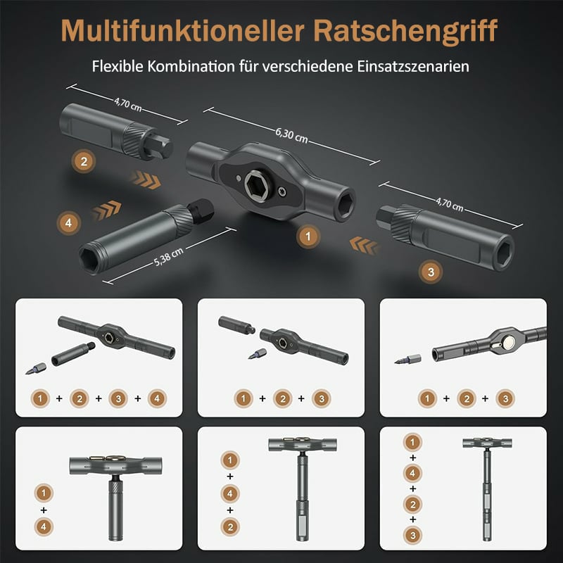 🔥Letzter Tag Verkauf 49% Rabatt🔧24-in-1 DIY Schraubendreher-Set – Magnetisch, Kompakt & mit Ratsche