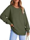 Women's casual round neck loose long sleeve T-shirt