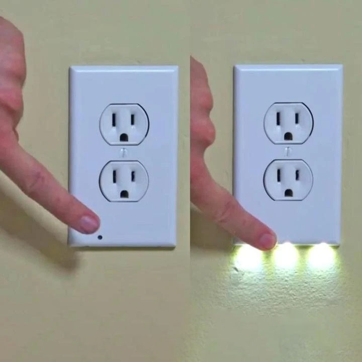 Last Day Promotion 48% OFF - Outlet Wall Plate With Night Lights - No Batteries or Wires