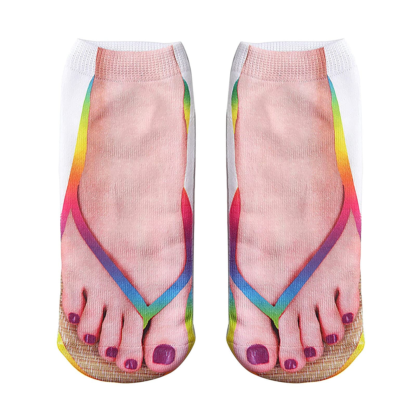 🔥Mother's Day Promotion 50% OFF❤ Fun 3D Flip-Flops Print Socks