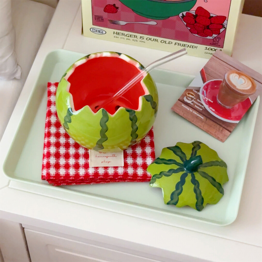 Handcrafted Ceramic Watermelon Bowl – Stylish, Versatile & Fun Design