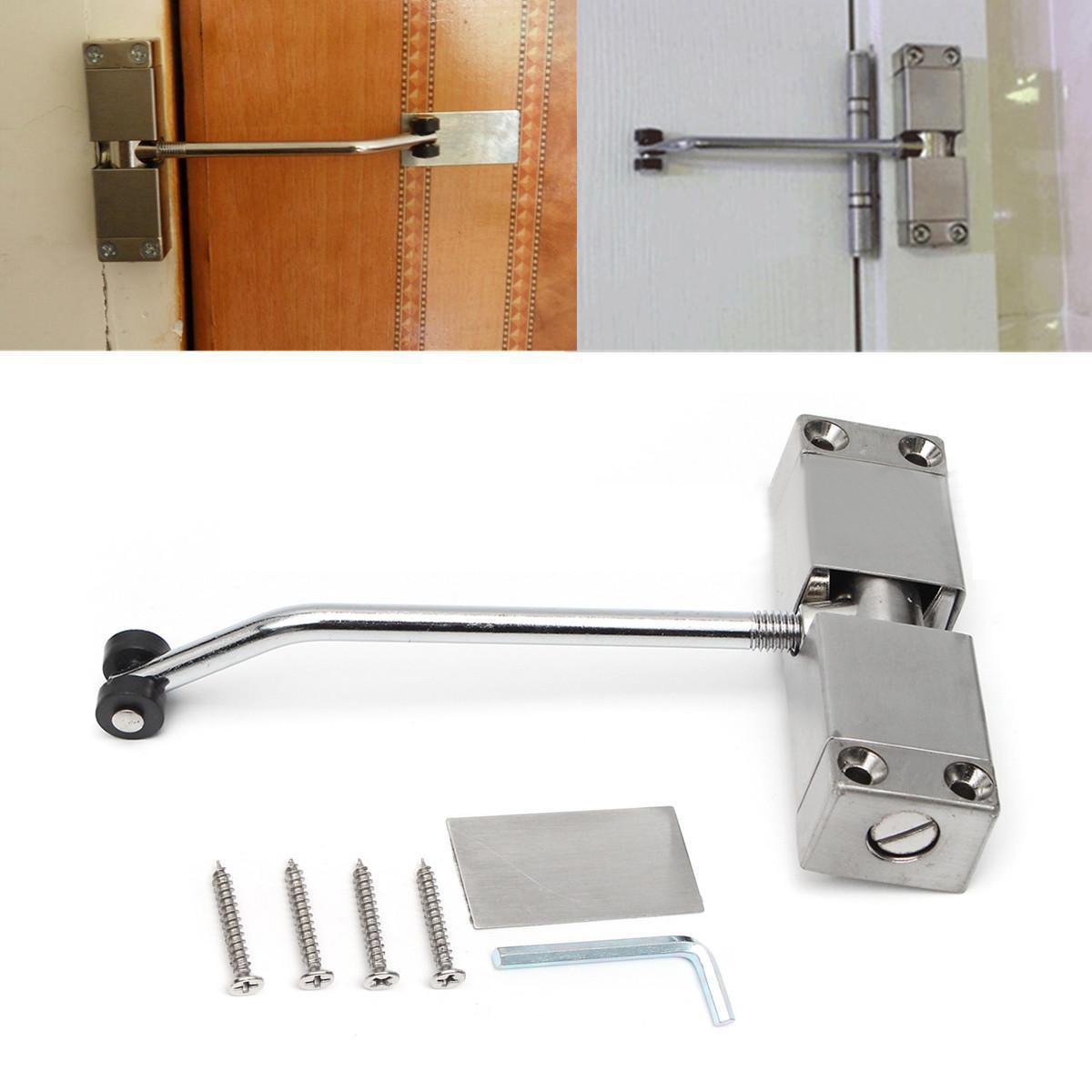 Household silent no-punch automatic door closer