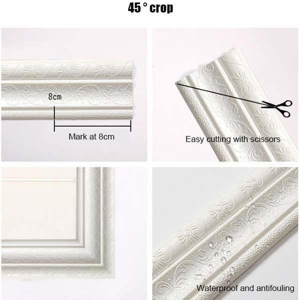 Self-Adhesive Environmental Protection 3D Wall Edging Strip (7.55 FEET/ROLL)
