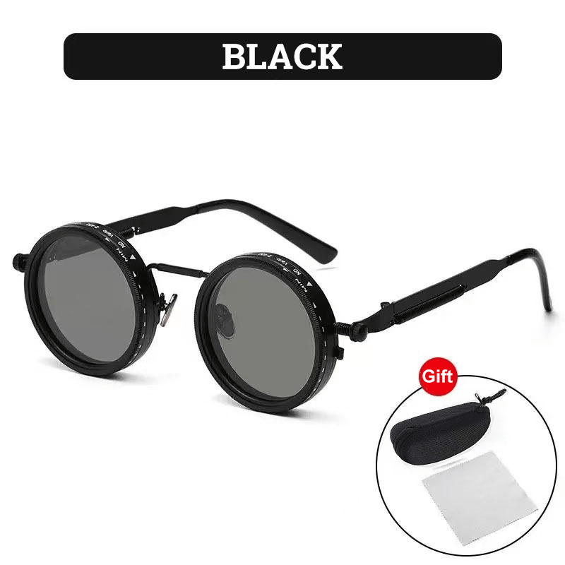 🍂TikTok Fall Sale — Last Day 70% OFF 🎉Adjustable Tint Rounded Polarized Lenses Retro Sunglasses