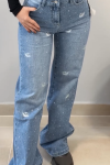 Women's Elegant Swan Pattern Diamond Jeans