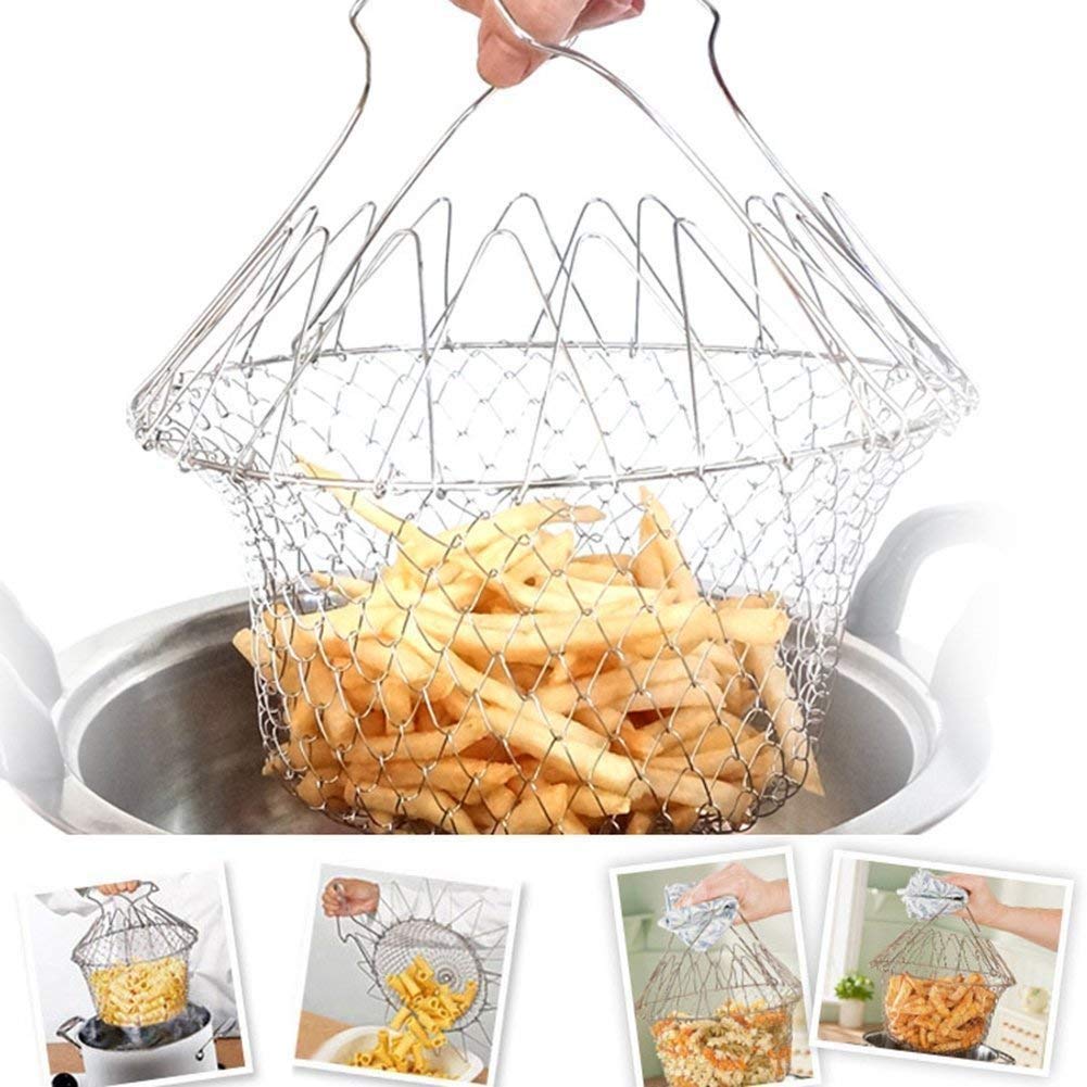 (🎅EARLY XMAS SALE-50% OFF) 🔥Magical Foldable Stainless Steel Kitchen Basket