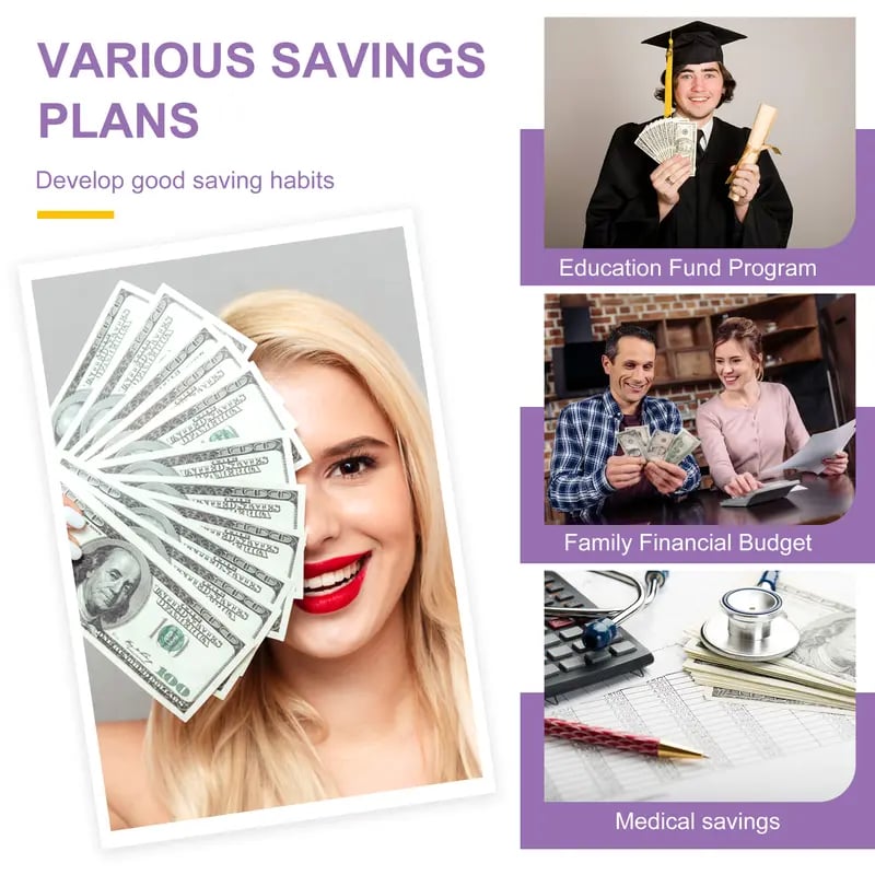 Last Day Promotion 70% OFF - 🔥100 Days Money Saving Challenge Coin Envelope BudgetStorage Book💵