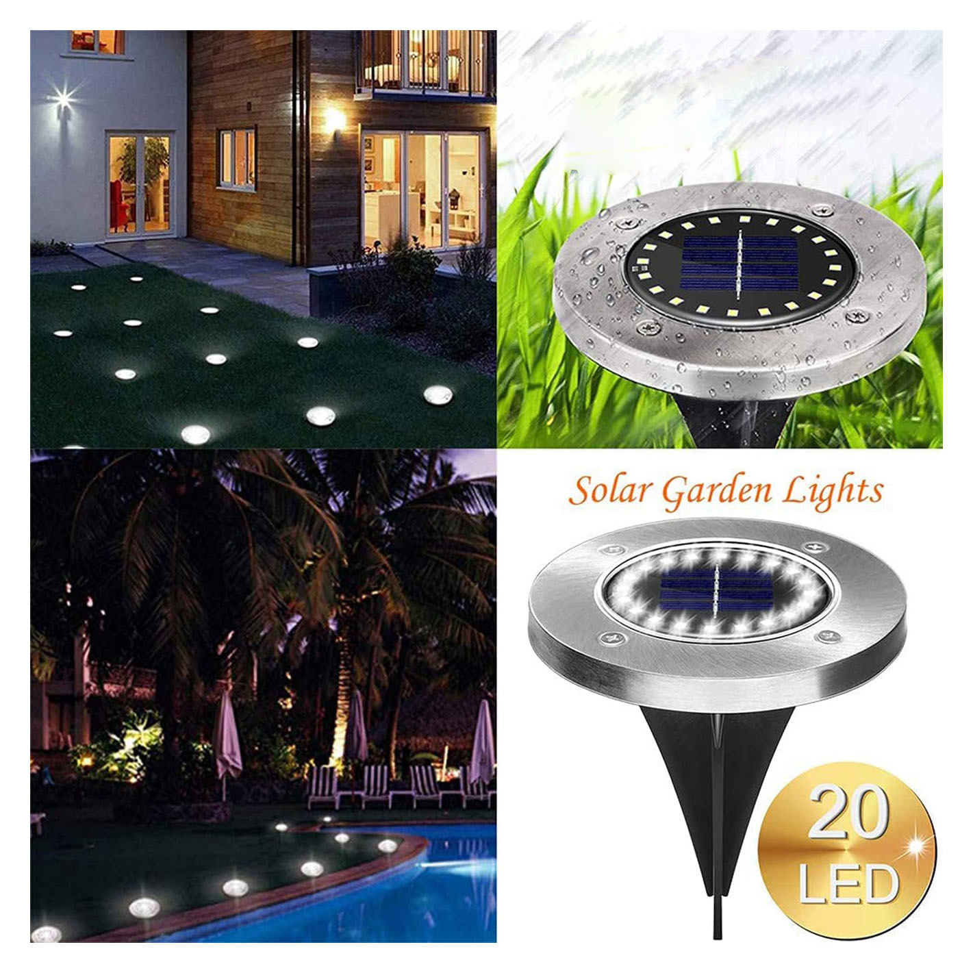 🔥New Waterproof Solar Powered Garden Lights