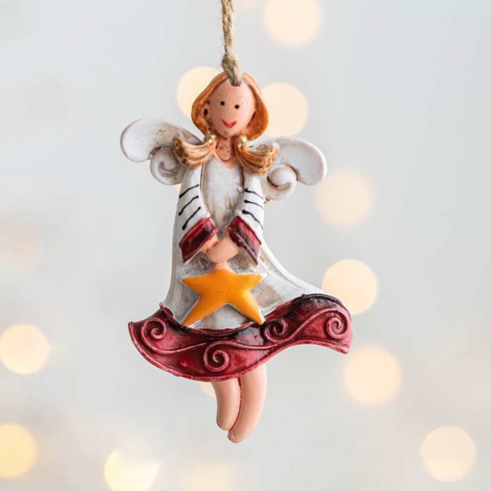 🎄Christmas Sale 49%-Country Christmas resin angel pendant🧚‍♀️