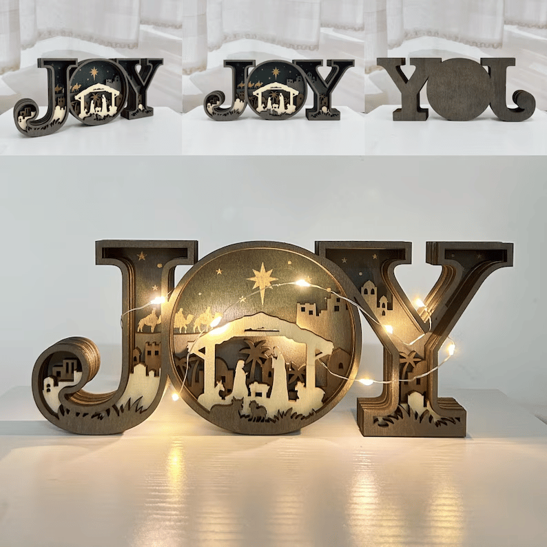 🔥Nativity Scene Wooden Ornaments