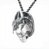 🔥Last Day 50% OFF - Silver Carved Crystal Skull Dragon Necklace