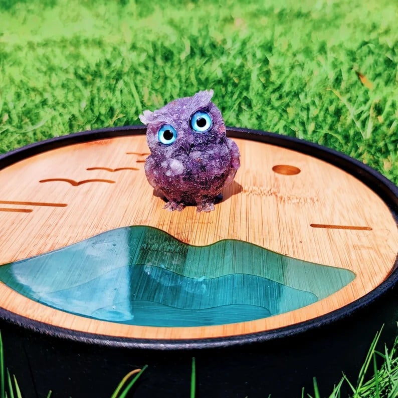 (🔥Last day promotion- 49% OFF) Natural Crystal Gemstone Owl