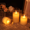 🔥Last Day Promotion 48% OFF-🎁-Flickering Flameless Candles with Glass Holder