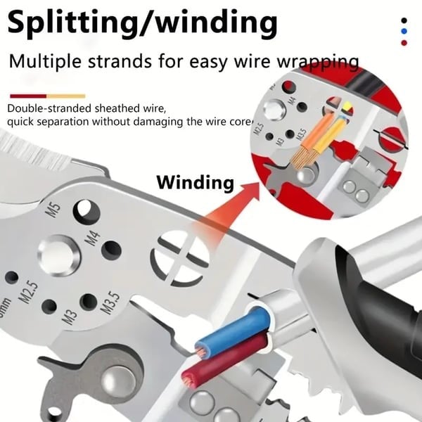 🔥Last Day 70% OFF - 2024 New Multifunctional Elbow Wire Stripping Pliers with a Spring Keychain