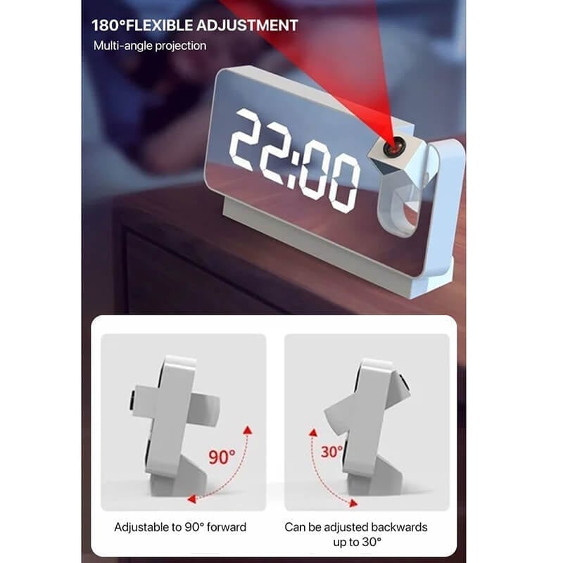 ⏰Mirror projection alarm clock🔥🔥(BUY 2 GET 10% & FREE SHIPPING📦)