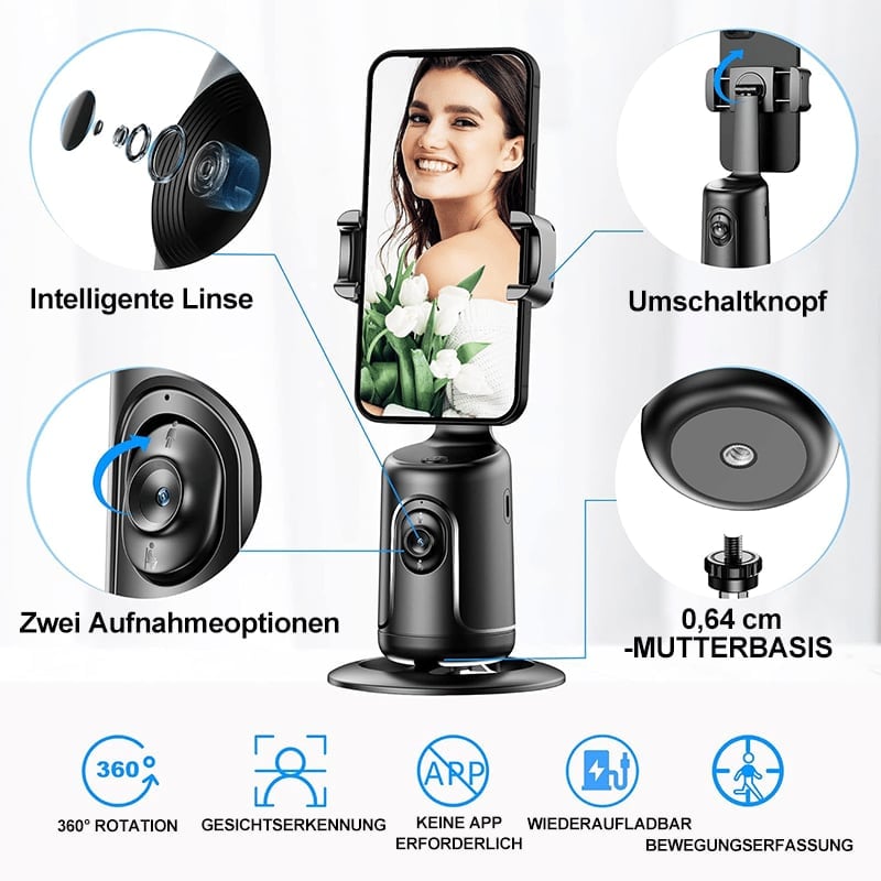 🔥Letzter Tagesangebot: 49 % Rabatt🔥 Intelligentes Telefonstativ mit KI-Gesichtserkennung🤳