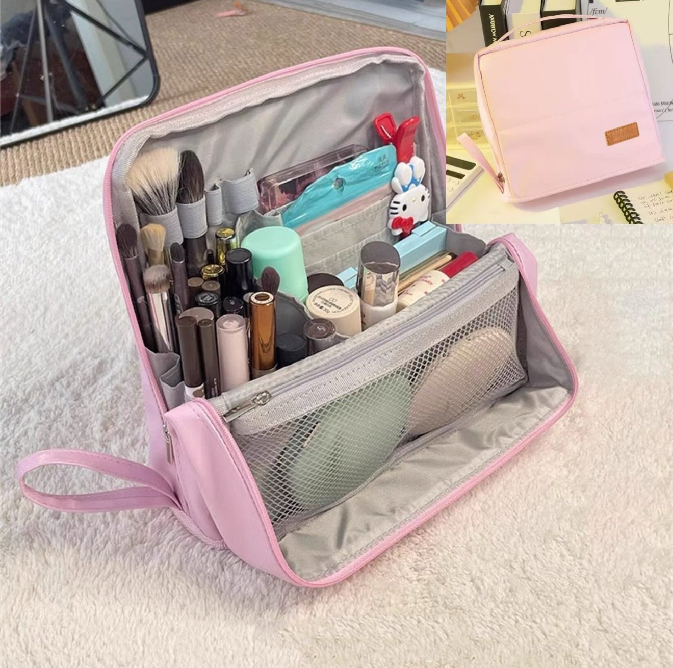 🔥Last Day Promotion 70% OFF🔥Portable Large Capacity Standing Makeup Bag