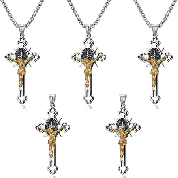 🔥ST.Benedict Protection Cross Power Pendant Necklace