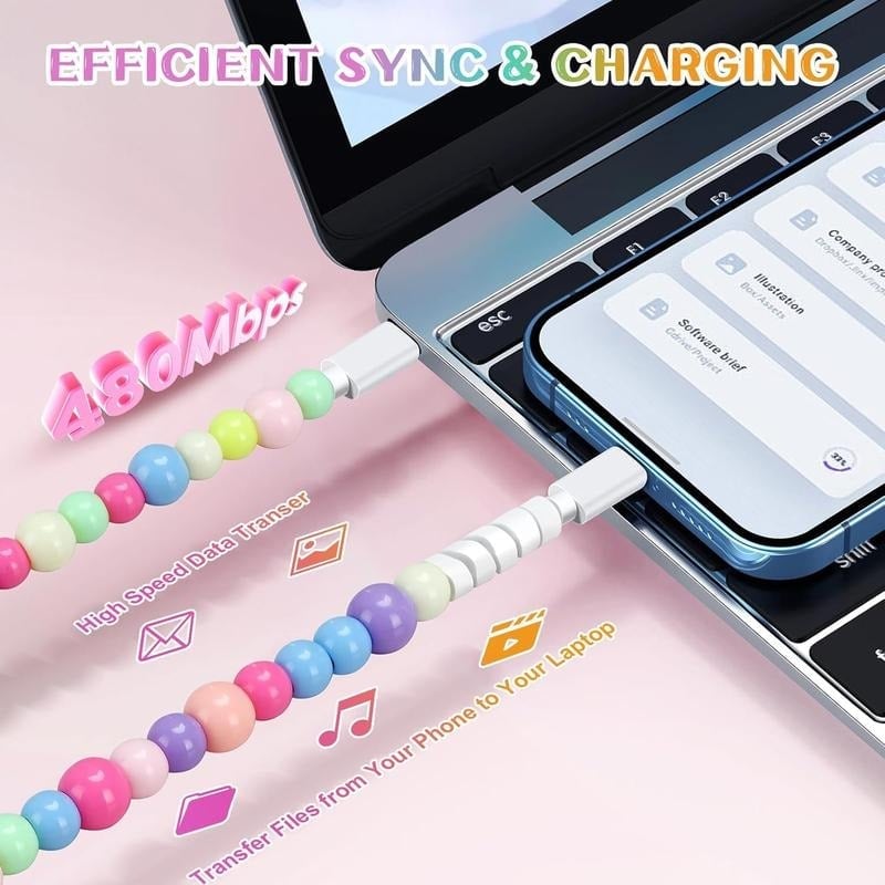 🎁TikTok Last Day Sale - 70% OFF🎉Beaded Charging Cords (🌈SALE $9.99)