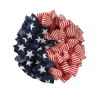 🏵100% Handmade Star Spangled Banner Ribbon Patriotic Wreath(𝐌𝐚𝐫𝐢𝐚𝐧𝐚 𝐒𝐦𝐢𝐭𝐡 𝐇𝐚𝐧𝐝𝐦𝐚𝐝𝐞®)