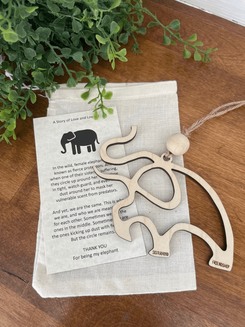 A story of love and loyalty Elephant ornament gift