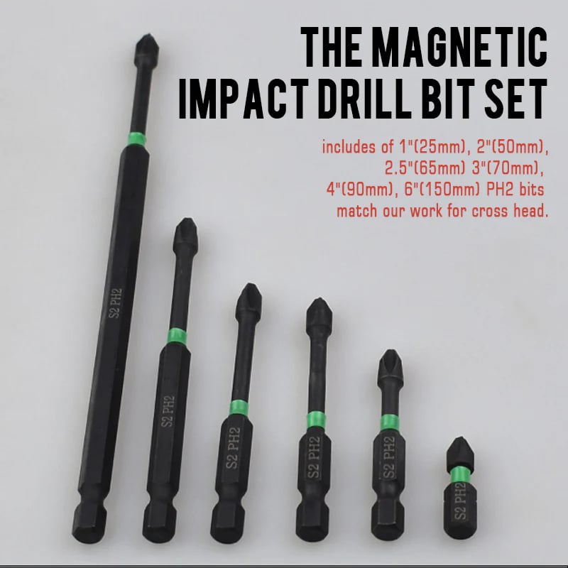 (🔥LAST DAY PROMOTION - SAVE 50% OFF) PH2 Magnetic Screwdriver Bit Set -💪Drilling work no longer be complicated!