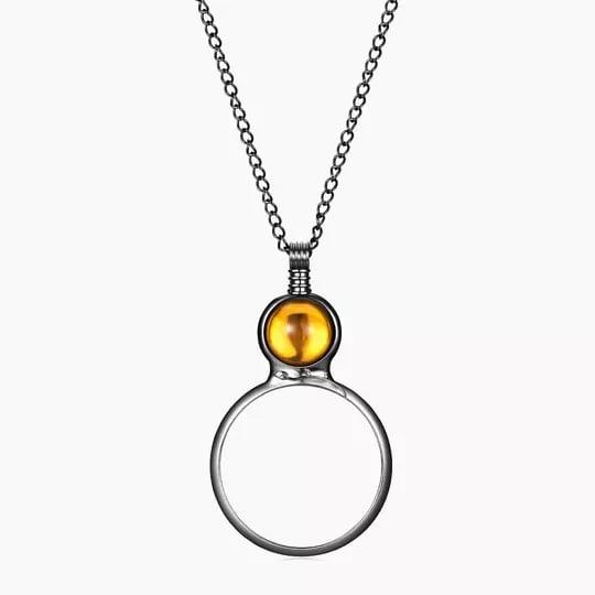 🎁2024 New Year Hot Sale🎁 🔥-Magnifying Glass Necklace gift👀【Free shipping for 2 pcs】