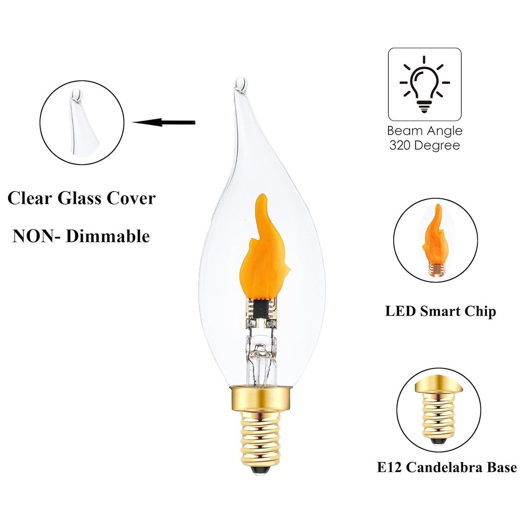 🔥Last Day Promotion 50% OFF🔥LED Flickering Flame Decoration Light Bulbs -Perfect Ambiance for Halloween Christmas
