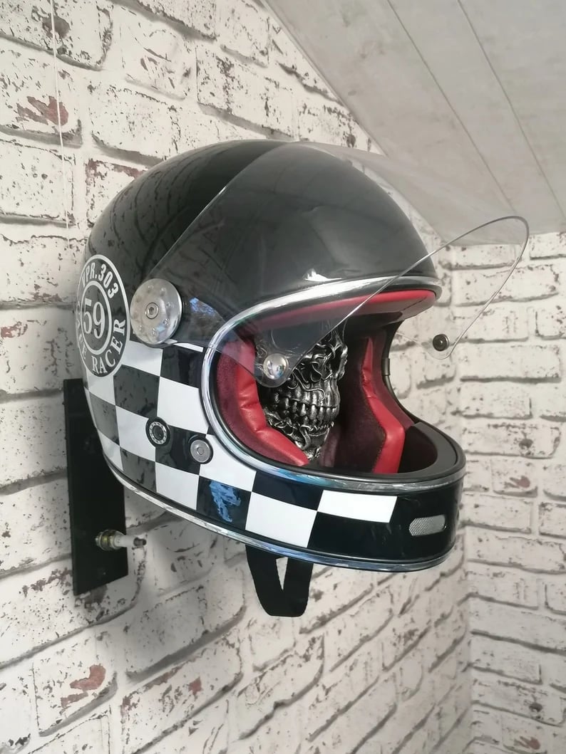 🔥Letzter Tag 50% RABATT -Totenkopfhalter für Motorradhelm und -jacke