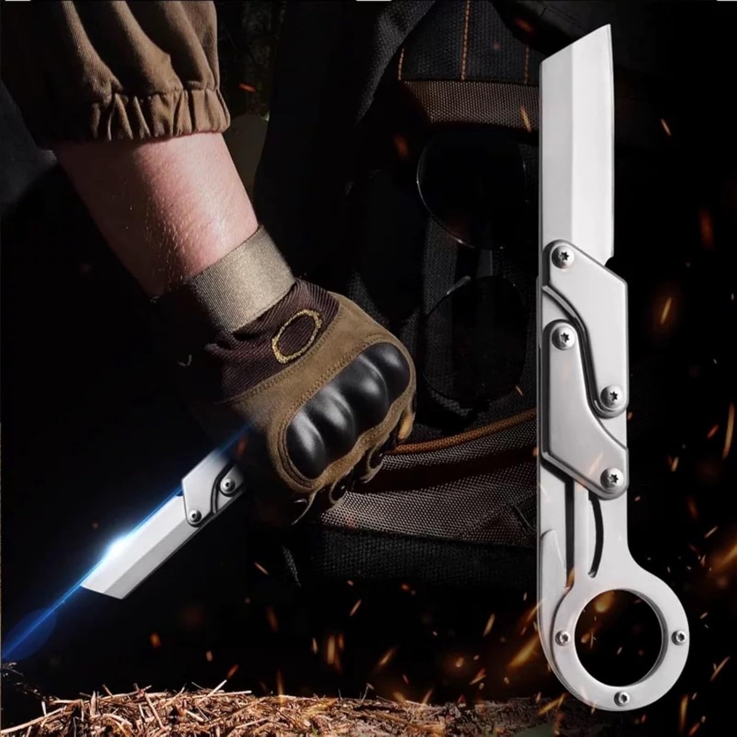 🔥Hot Sale 49% OFF🔪7 Inch Unique  All Steel Folding Knife