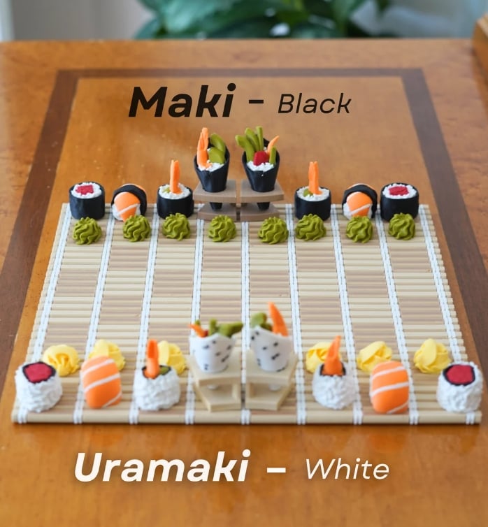 🍣 The Sushi Gambit - The Sushi Themed Chess Set♟️