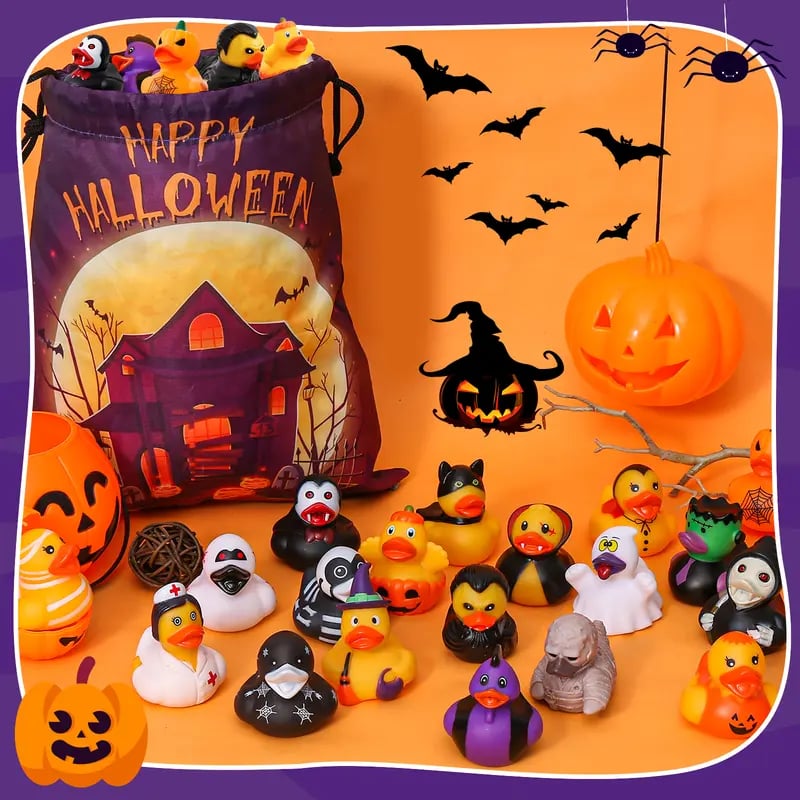 💥LAST DAY SALE 50% OFF💥24 Pcs Halloween Rubber Ducks in Bulk⚡BUY 2 FREE SHIPPING