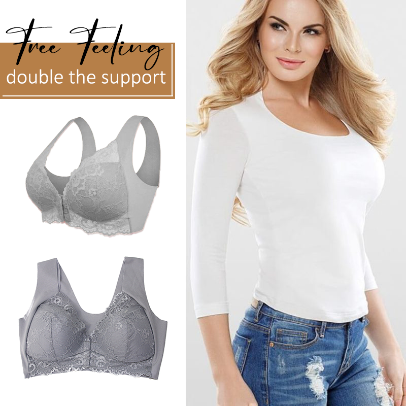 💝Mother's Day -BUY 1 GET 2 FREE⏰Front Closure Invisible Lifting Wireless Bra - Plus Size Bra🎗