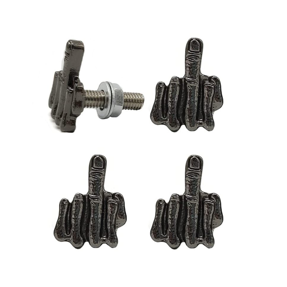 Universal finger license plate screw