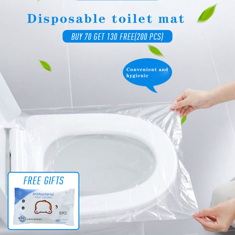 Hot Sale - SAVE 50% OFF🔥 Toilet Seat Cover(Biodegradable)🎁FREE GIFTS-Anti-bacterial wipes