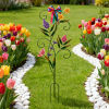 🌼Autumn Specials—Outdoor Metal Garden Flower Stake, Iron Art Climbing Plant Trellis Support, Decorative Yard Lawn Art Plug-in Flower Sculpture