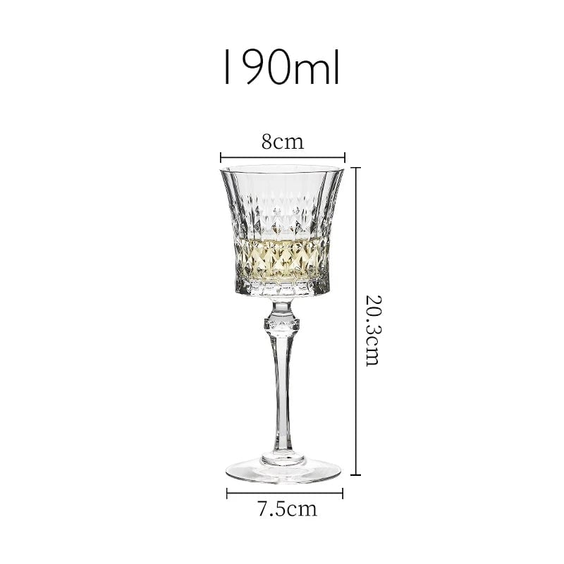 Serene Soirée Diamond Wine Glasses
