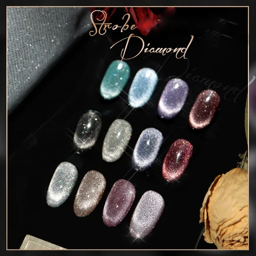 🔥🔥（Summer Hot Sale 45% OFF💎）Laser Diamond Cat Eye Nail Polish－Buy 5 Get  3 Free  & Free Shipping