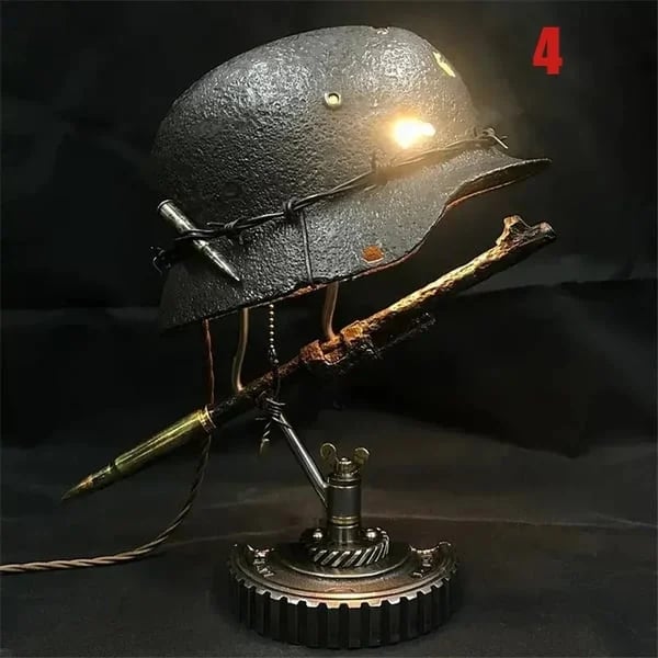 💡Stahlhelm Helmet Table Lamp