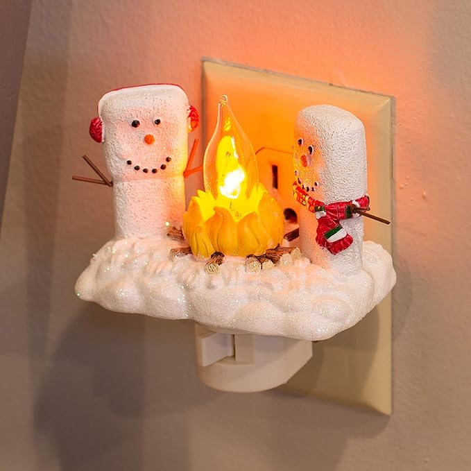 🔥Last Day Promotion 48% OFF-🎁-2024 Snowman Campfire Twinkle Night Light✨🔥⛄️