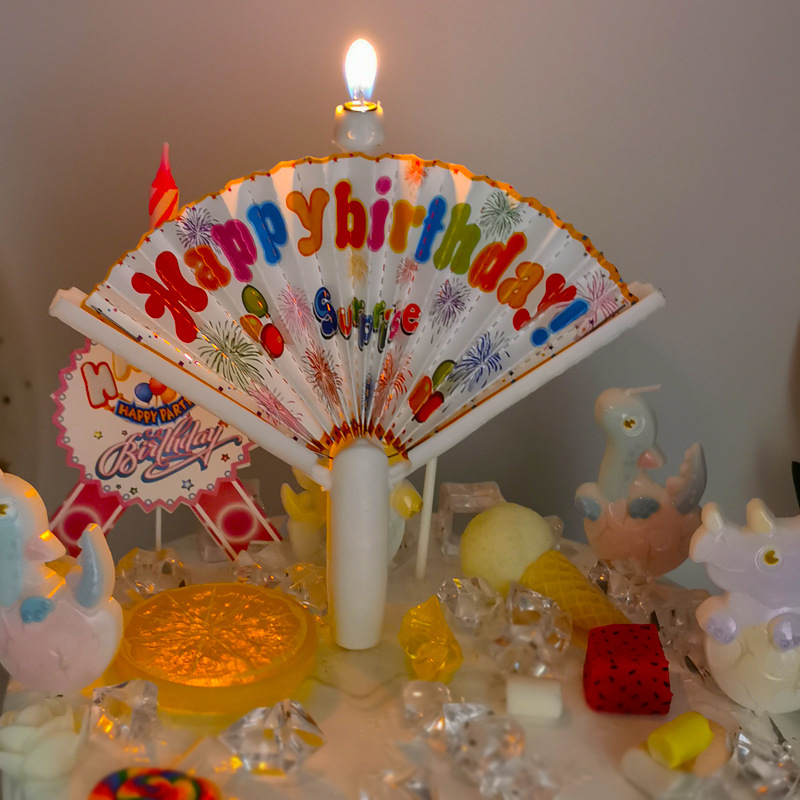 (🌲Early Christmas Sale- 50% OFF) Reusable Novelty Fan Birthday Candle - Buy 4 Get Extra 20% Off