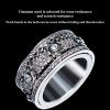 🌲EARLY CHRISTMAS SALE -🎁Handmade Diamond Ornate Geometric 3D Band Ring