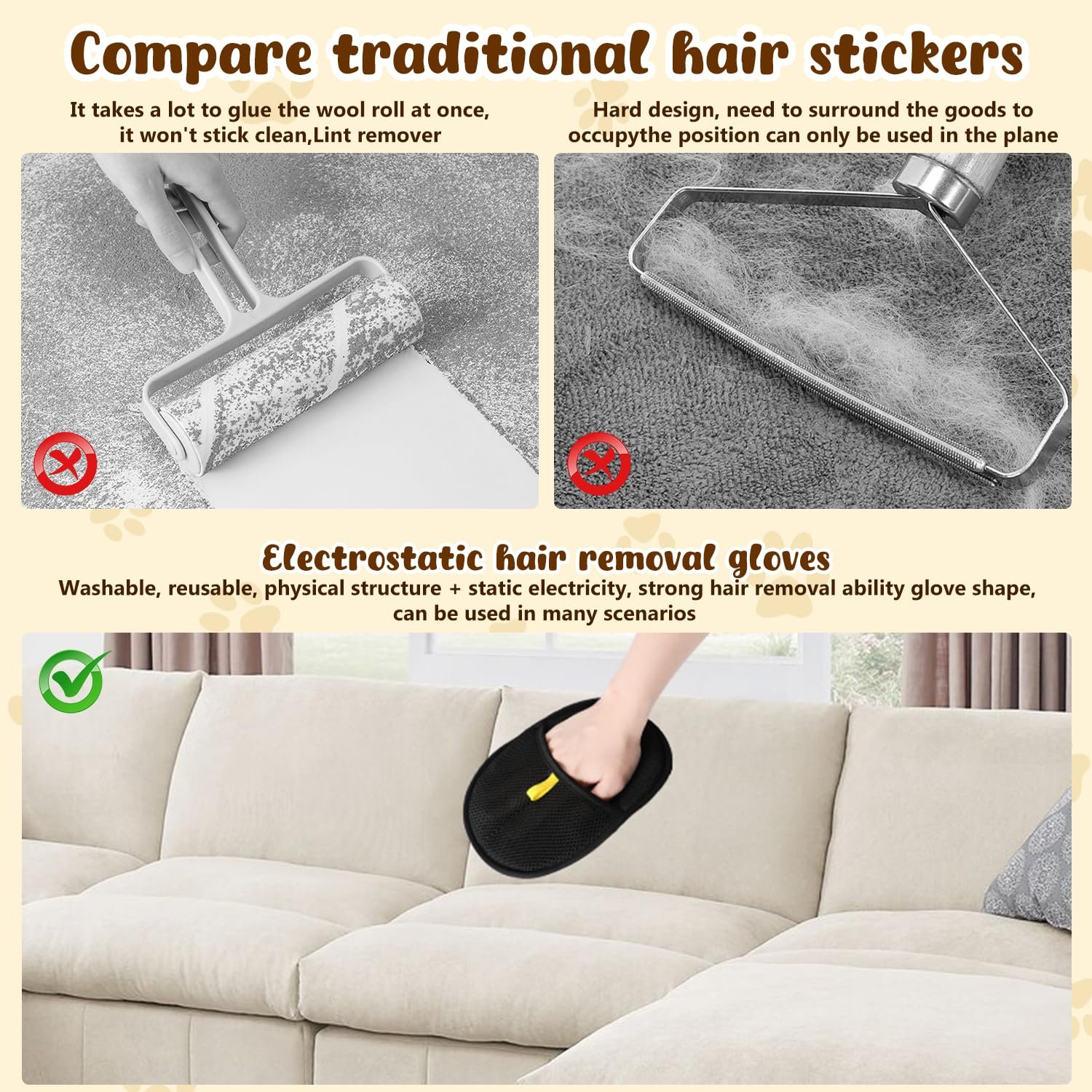 🔥LAST DAY 70% OFF- Pet Hair Remover Gloves
